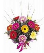 Ankara Eryaman Ostim çiçek gönderimi firması ürünümüz  müthiş karışık gerbera mevsim çiçek buketi
