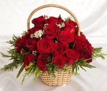 Ankara Eryaman çiçekçi den 19 adet kırmızı gülden çiçek sepeti Ankara çiçek servisi , çiçekçi adresleri