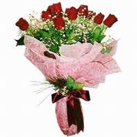 Ankara Eryaman ostim çiçek siparişi firma ürünümüz 9 adet canlı kanlı kırmızı gül